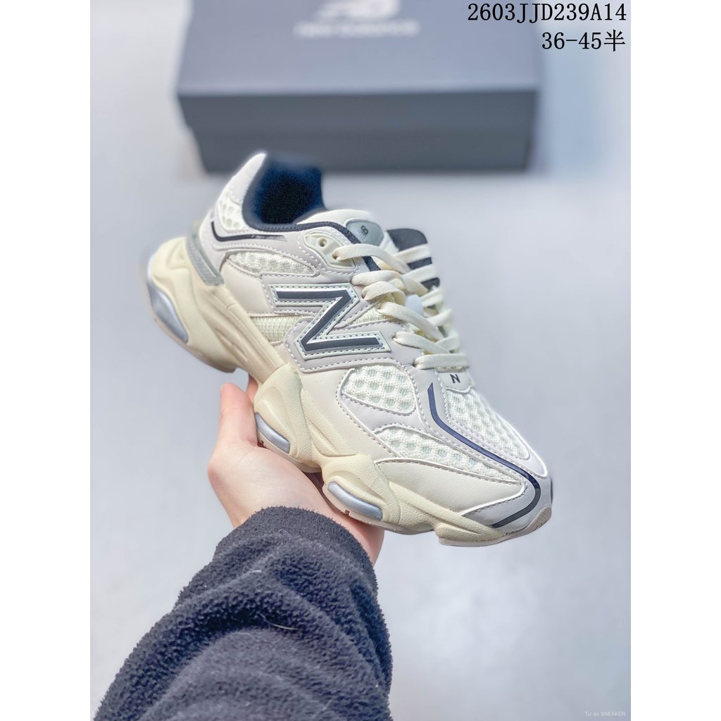 Giày New Balance NB9060, dad shoes cổ điển, đệm giảm chấn, thấp cổ, nhẹ, thoải mái, unisex, chạy bộ 