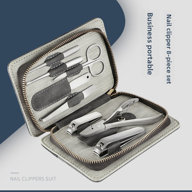 LOGO Nail Clipper Set Full Set Nail Clipper Nail Clipper Hộ gia đình Thép không gỉ Dày Nail Olecrano