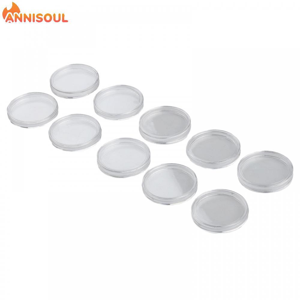 [NISO]Sturdy and Stable Coin Holder Case Clear Plastic Coin Storage Box with 10 Slots