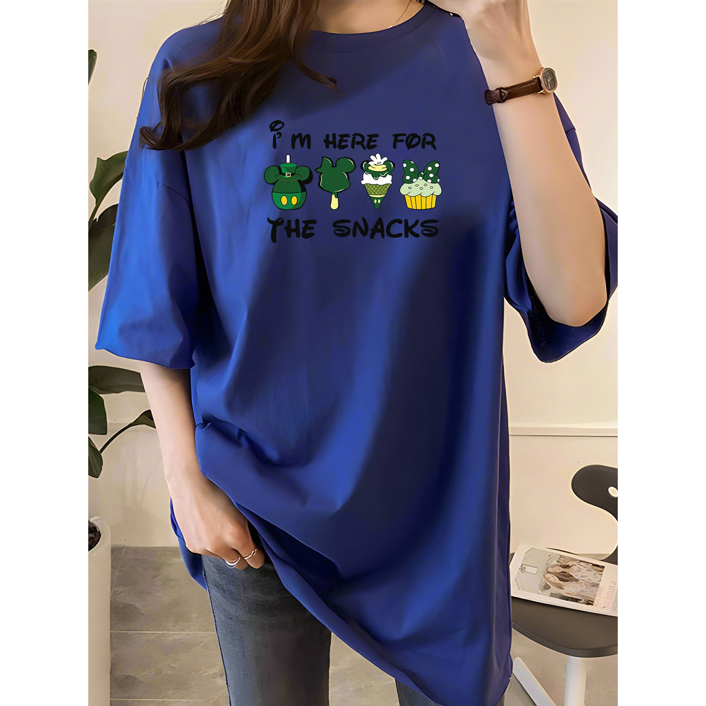Áo Thun Plus Size Nữ, Thiết Kế Thoải Mái Lấy Cảm Hứng Từ Disney