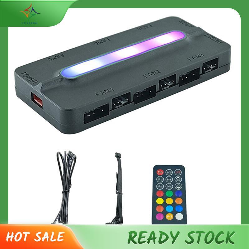 [luxiang.th] Bộ điều khiển ARGB 5V / 3Pin ARGB 4Pin Quạt PWM HUB Hub quạt ARGB Bộ chia trung tâm cho