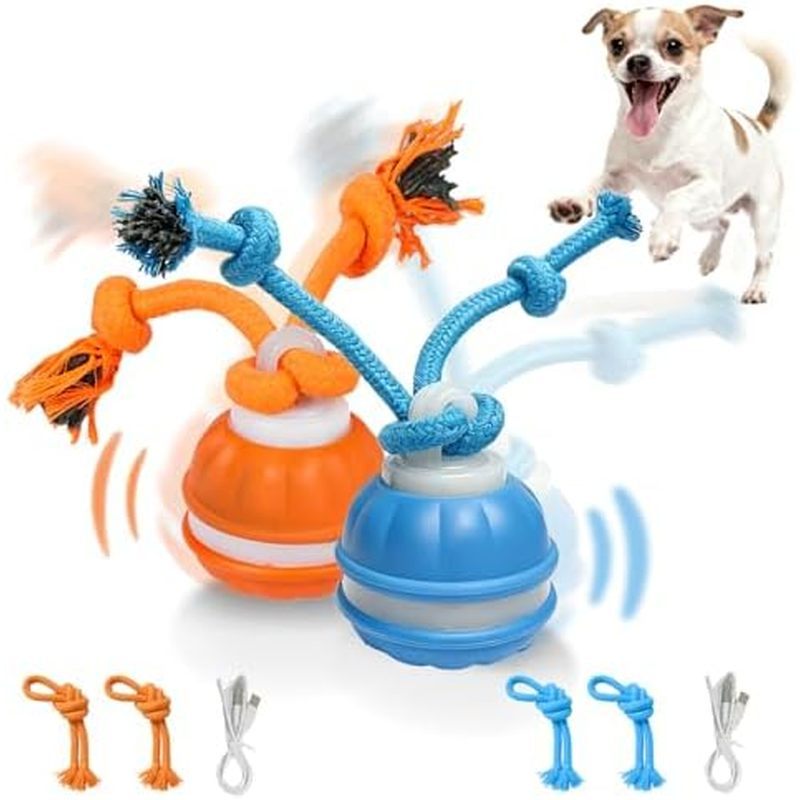 Interactive Dog Toys Dog Ball,Automatic Rolling and Bouncing Moving Dog Toy,Squeaky Rolling Balls wi