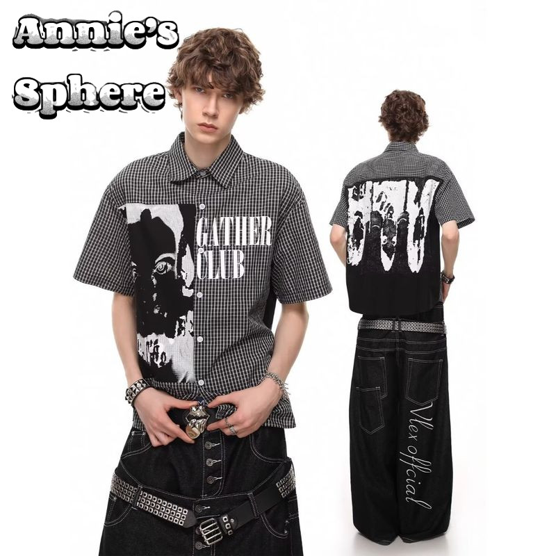 Áo sơ mi ngắn tay in hình cổ điển Annie's Sphere