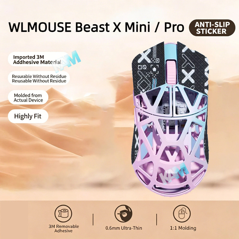 [Kam]WLMOUSE Beast X Mini /Pro Mouse Grip Tape Chống trượt, chống mồ hôi, miếng dán bảo vệ cạnh chuộ