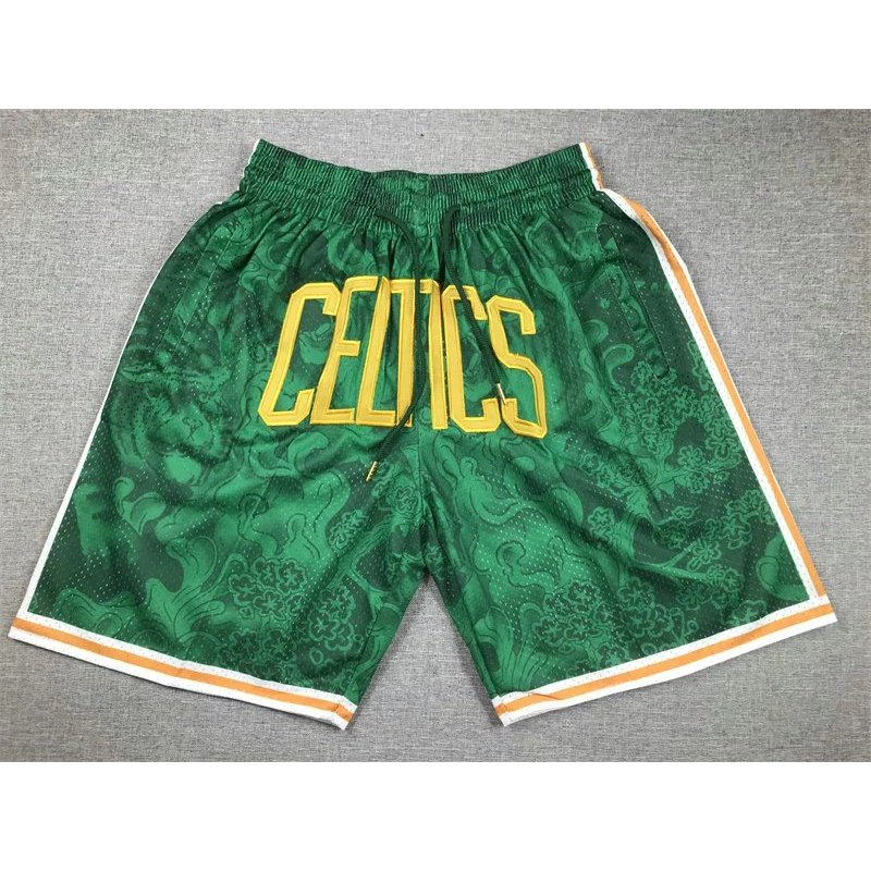 Phiên bản năm con hổ Túi dây kéo Jersey Quần short Celtics Quần short Celtics Irving Brown Thomas He