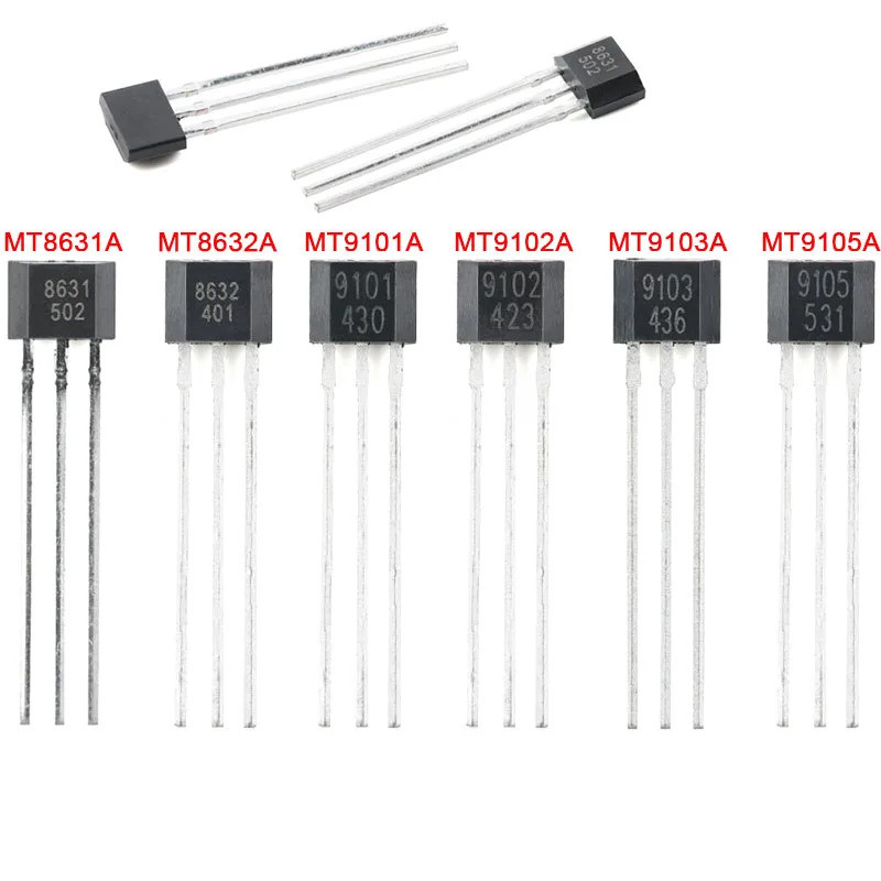 10 Cái / 2 Cái Cảm Biến Hiệu Ứng Hall MT8631A MT8632A MT9101A MT9102A MT9103A MT9105A TO-92S Máy Dò 