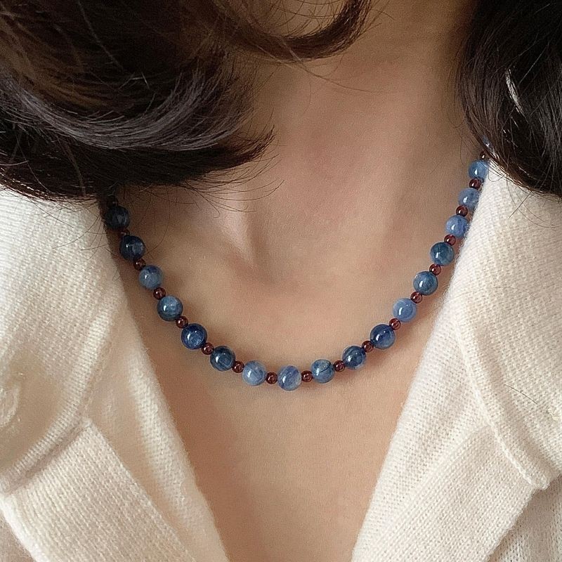 Indigo Đính cườm kyanite tự nhiên phong cách Trung Quốc mới ne