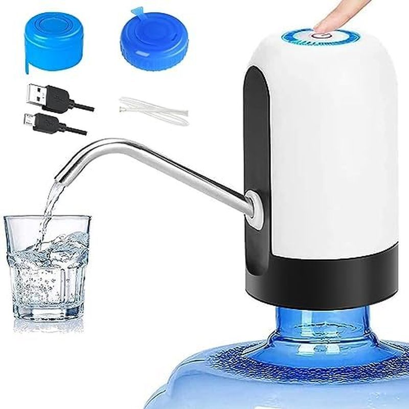 Water Pump for 5 Gallon Jug, CHIVENIDO Drinking Water Pump Water Jug Dispenser USB Charging Water Di