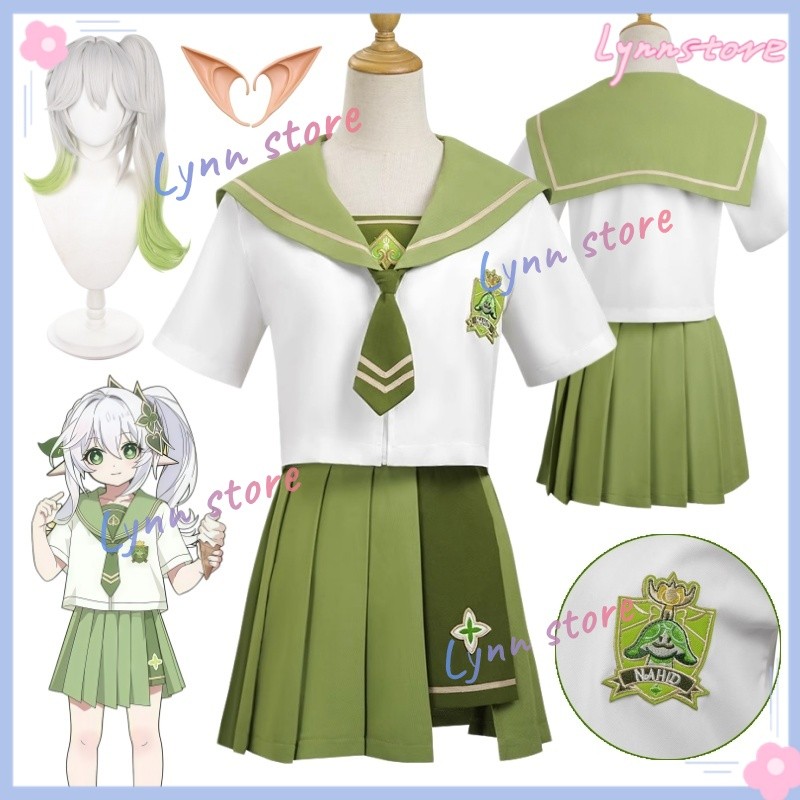 NAHIDA Cosplay JK Đồng Phục Phụ Kiện Phù Hợp Với GENSHIN NAHIDA Trang Phục Hóa Trang Anime Đảng Carn