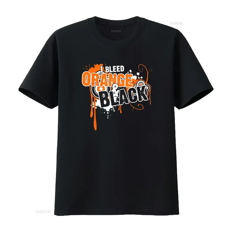 Áo thun thể thao I Bleed Black Orange Sports Team Game Day