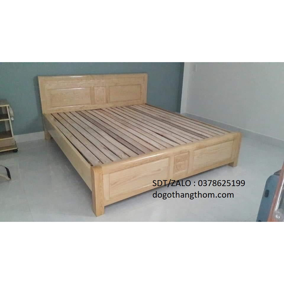 giường ngủ gỗ sồi 1m8x2m giá gốc xưởng
