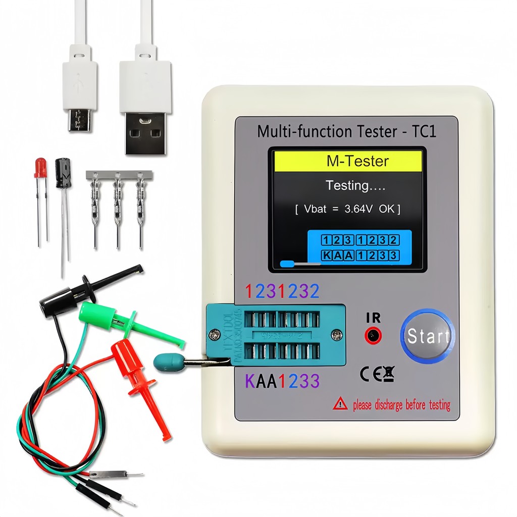 ✅ màu sắc ✅ bảng Trong Kho Đa Năng Máy kiểm tra Transistor LCR-TC1 màn hình đầy màu màn hình đồ họa 