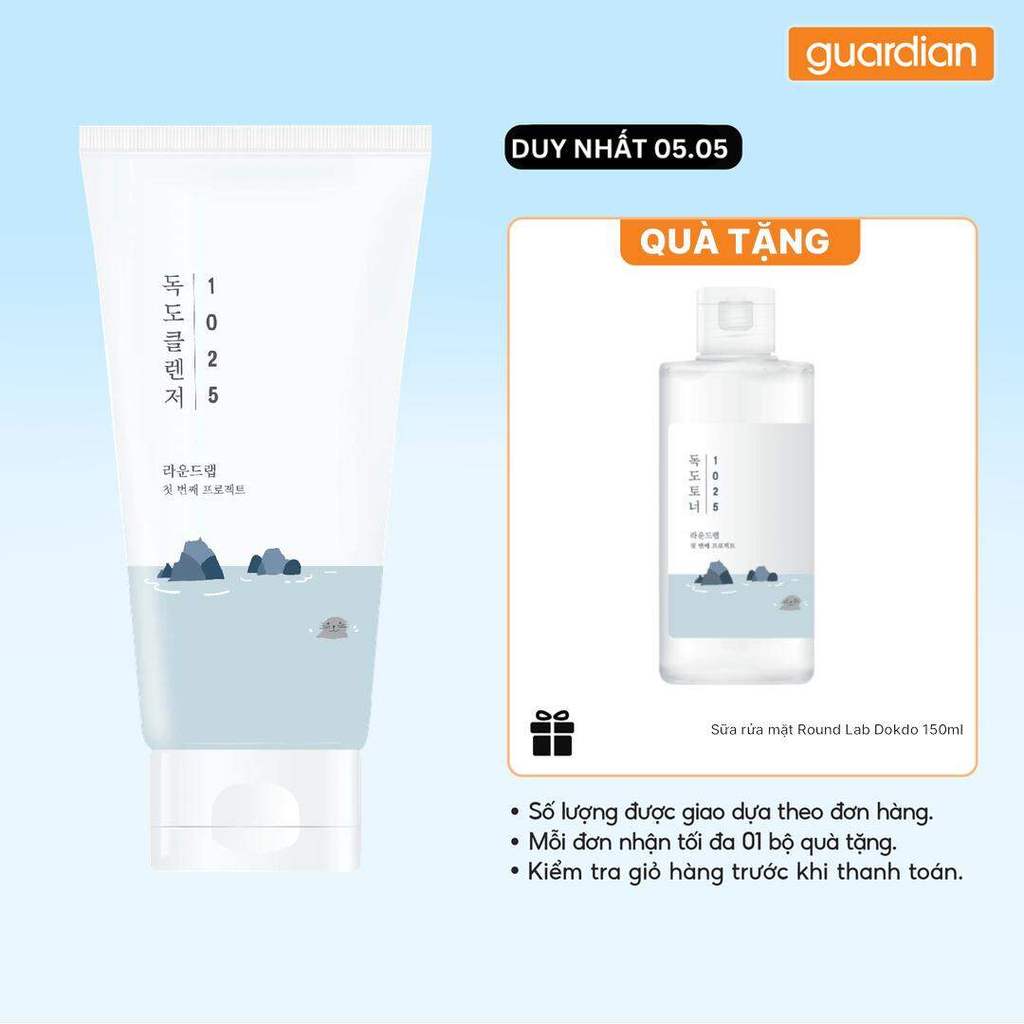 Sữa Rửa Mặt Dịu Nhẹ Round Lab 1025 Dokdo Cleanser 150ml