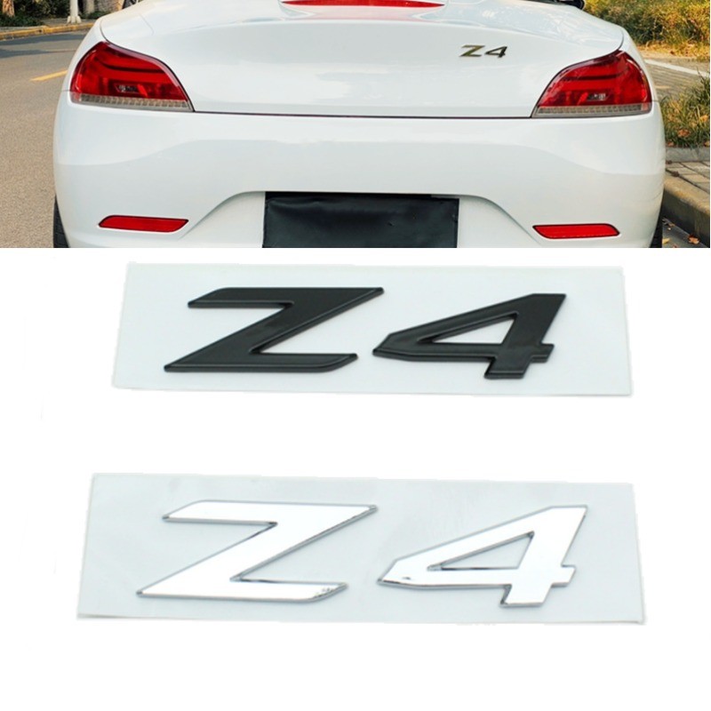 3D ABS Dính Chrome Đen Logo Z4 Biểu Tượng Chữ Cái Xe Phía Sau Thân Xe Huy Hiệu Decal Cho Xe BMW Z4 E