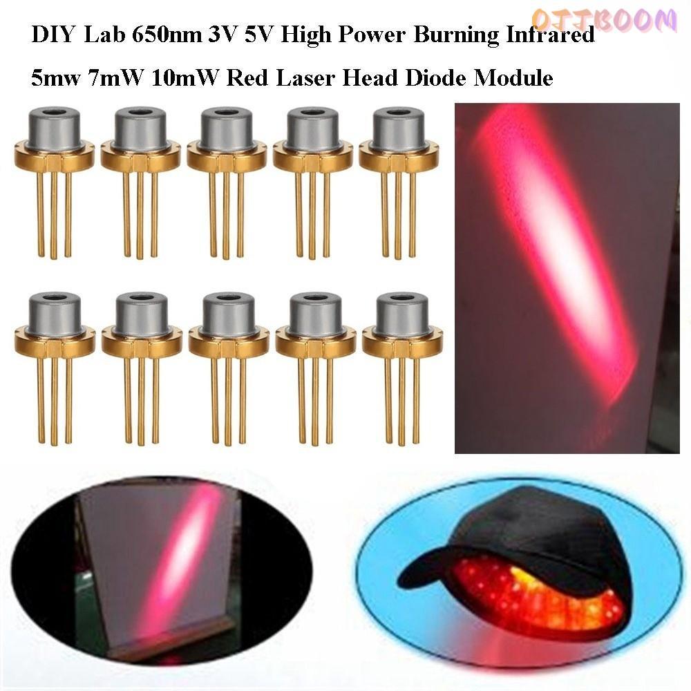 XLNWO DIY Hồng ngoại đốt cháy công suất cao, 3V 5V 5mW 7mW 10mW Mô-đun điốt đầu laser màu đỏ, Chân m