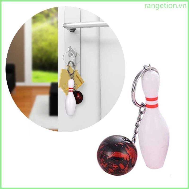 RAN Bowling Móc Chìa Khóa Bowling Pin Móc Khóa Móc Khóa Bowling Pin Mặt Dây Chuyền Treo Trang Trí Xe
