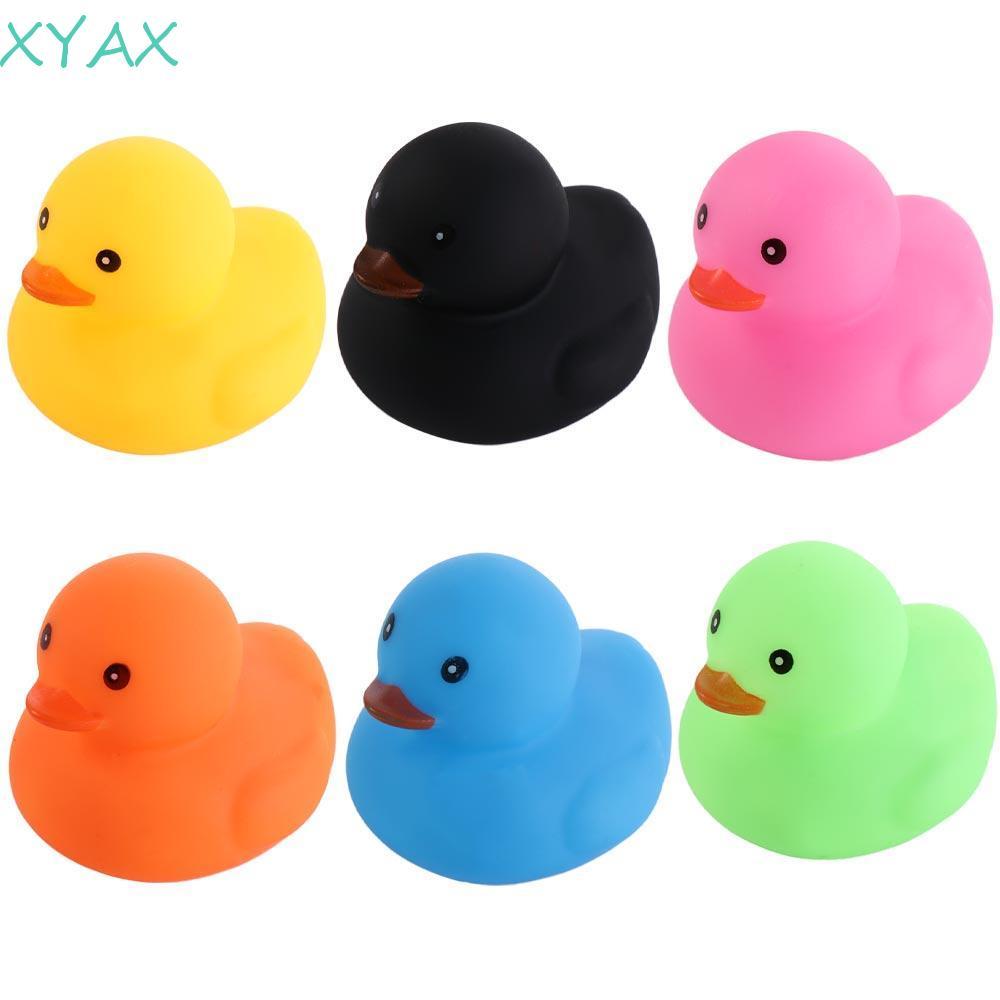 XYAX 3 Chiếc Vịt Nổi Bóp Đồ Chơi Âm Thanh, Nổi Có Âm Thanh Bóp Vịt Vàng Đồ Chơi Tắm Cho Bé, Đồ Chơi 