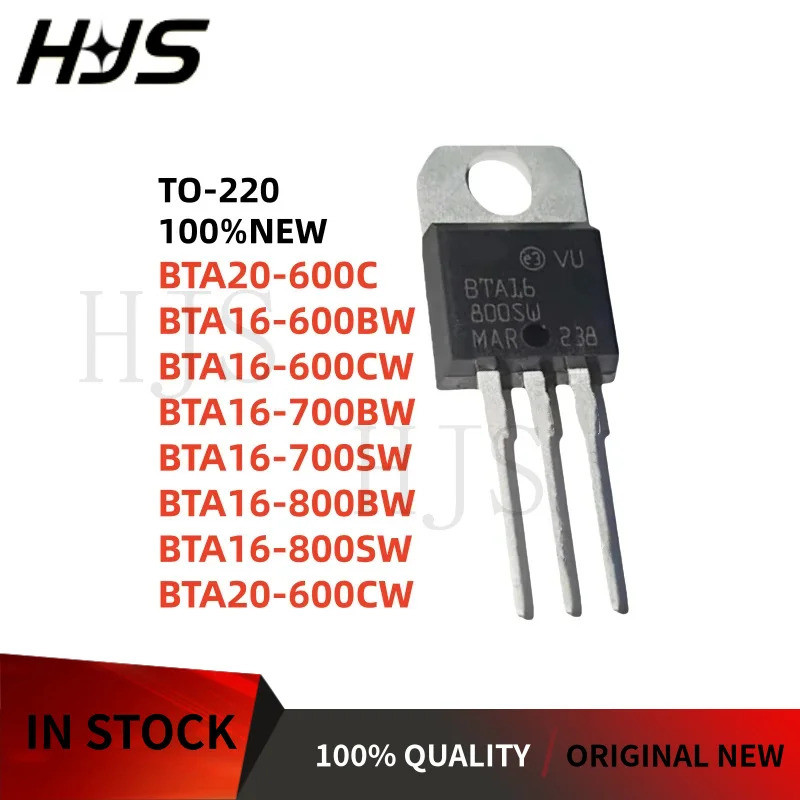 10 Cái TO-220 Thương Hiệu Mới BTA20-600C BTA16-600BW BTA16-600CW BTA16-700BW BTA16-700SW BTA16-800BW