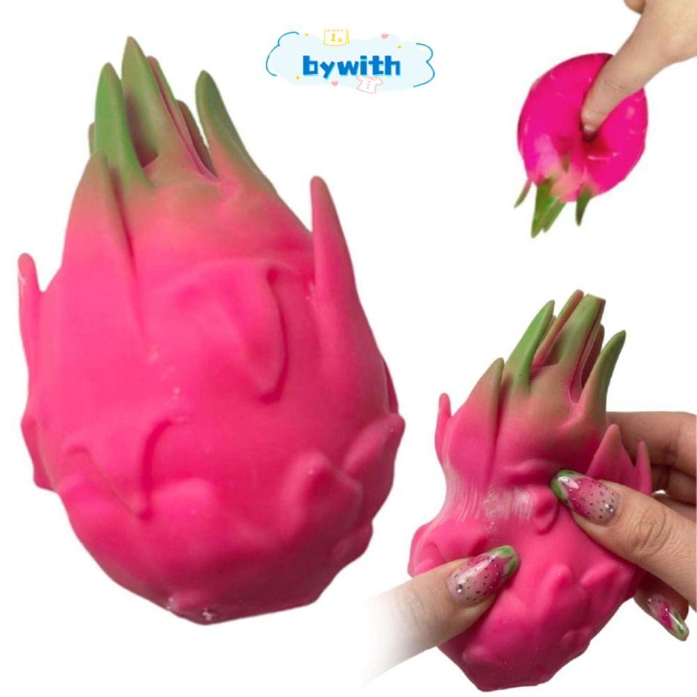 BYWITH Dragon Fruit Squishy Toy, Soft Stress Relief Dragon Fruit Squishy Pinch Le, Thư giãn tay tăng