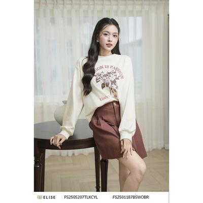 Áo Sweater in hình thiết kế Elise mã FS2505207TLKCYL