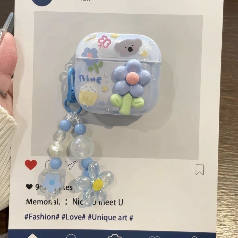 考拉花朵适用苹果airpods4保护套苹果AirPods2/3 代耳机壳4.26Koala Flower Case for Apple AirPods 4, Suitable for Apple Ai