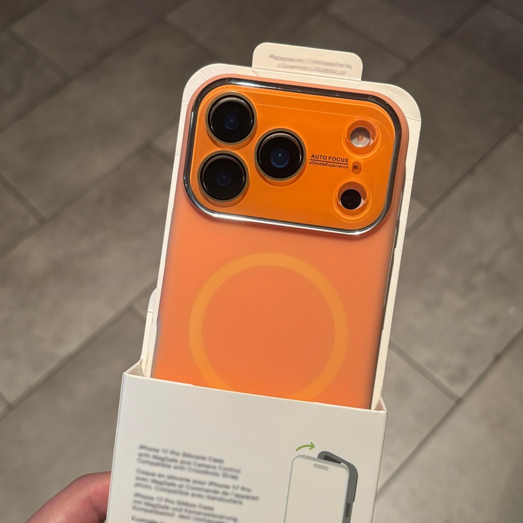 Cửa sổ lớn Comic Orange jelly Ốp điện thoại từ tính cho iPhone17 Pro Max 16 15 14 Pro Max bảo vệ cam