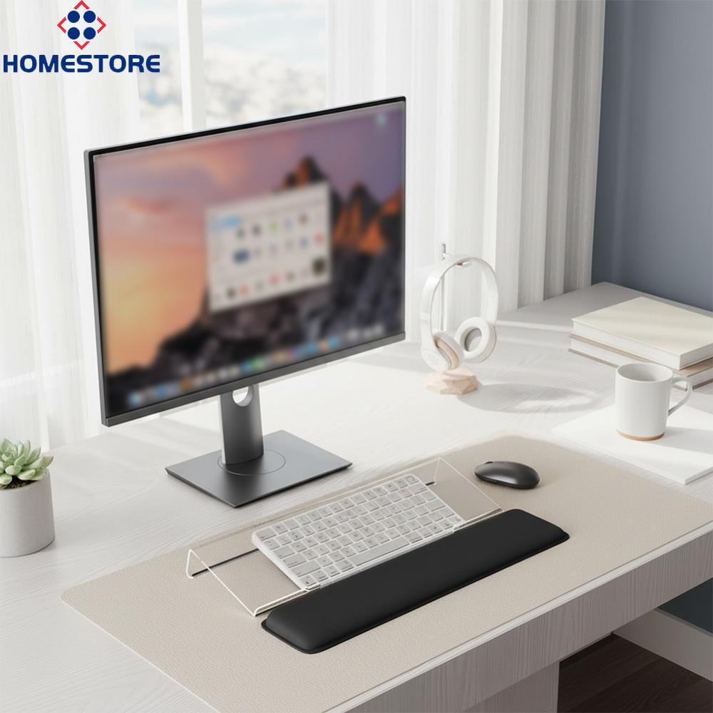 [Homestore]Ergonomic Acrylic Keyboard Wrist Rest Stand for Comfort & Stability at Work