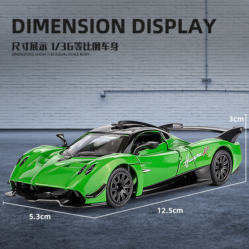 1: 36 PAGANI Huaya Mô Phỏng Xe Thể Thao Mô Hình PAGANI Đôi Mở Kéo Cửa Đồ Chơi Trẻ Em Đồ Trang Trí Qu
