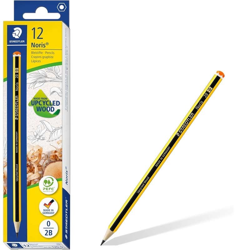 Hộp 12 Bút Chì Gỗ 2B Staedtler Noris 120-2B, hàng Đức xịn