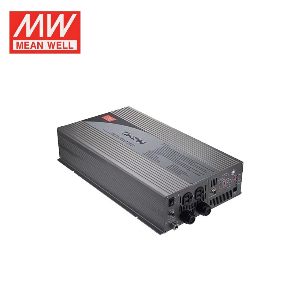 TN-3000 3000W Mean Well True sin Wave DC-AC Biến tần có bộ sạc năng lượng mặt trời TN-3000-148A TN-3