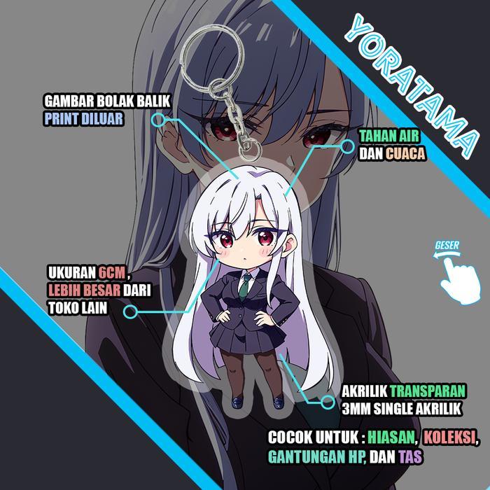 Gantungan Kunci Nano Eiai 100 Girlfriends, Keychain Anime Lucu
