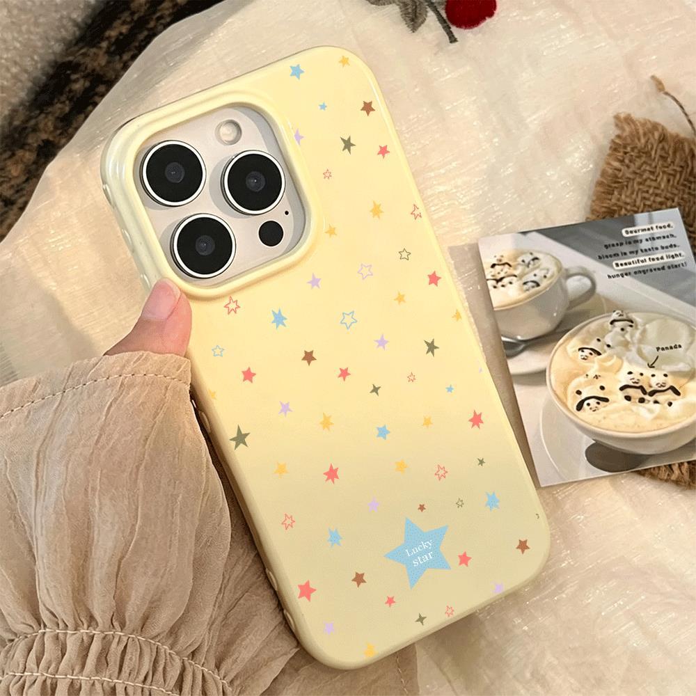 Điểm màu sao Thích hợp iPhone 1716 trường hợp điện thoại dễ thương15pro14/13 thạch đơn