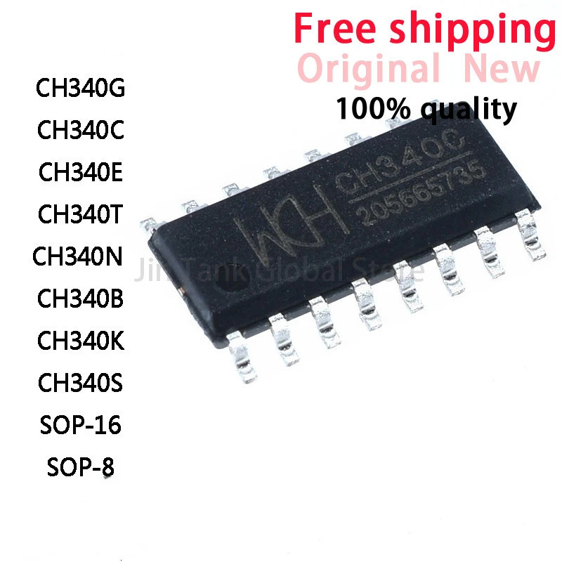1-5 Chiếc Mới CH340G CH340C CH340E CH340T CH340N CH340B CH340K CH340S CH340 SOP-16 SOP-8 IC Chip USB
