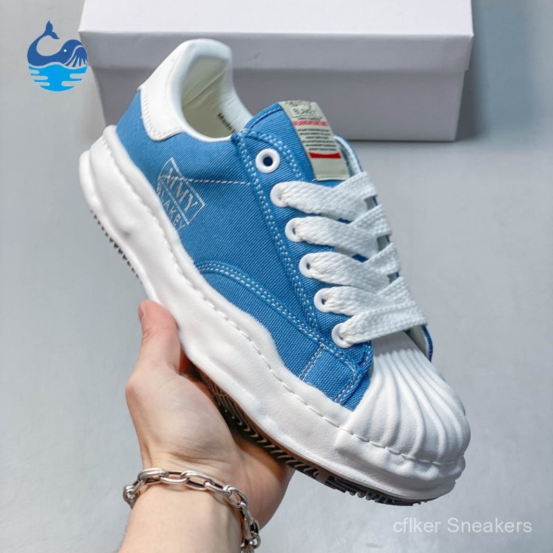 Giày MMY Mihara Yasuhiro Wayne Original Sole Leather Low retro dissolving unisex casual sneaker chín