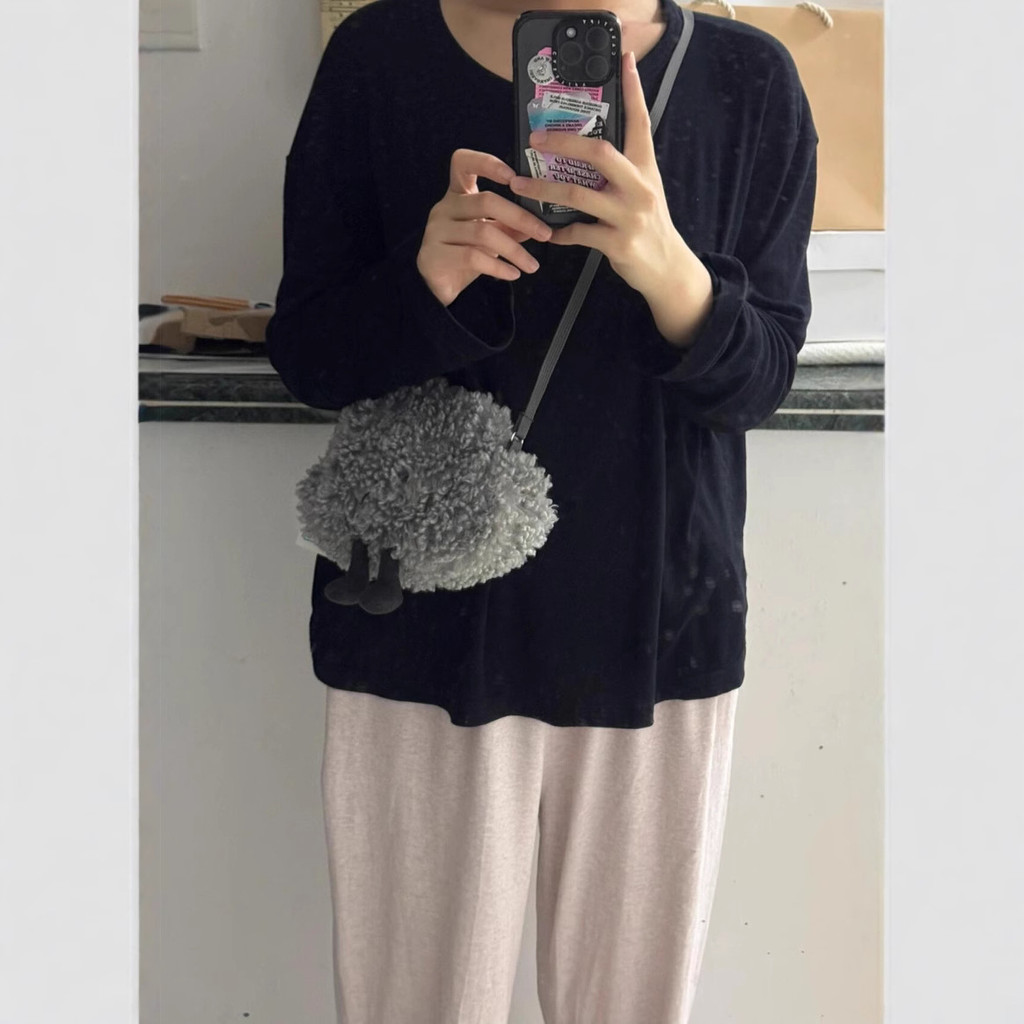 Fun Storm Cloud Plush Doll Crossbody Bag Pendant for Spring and Summer