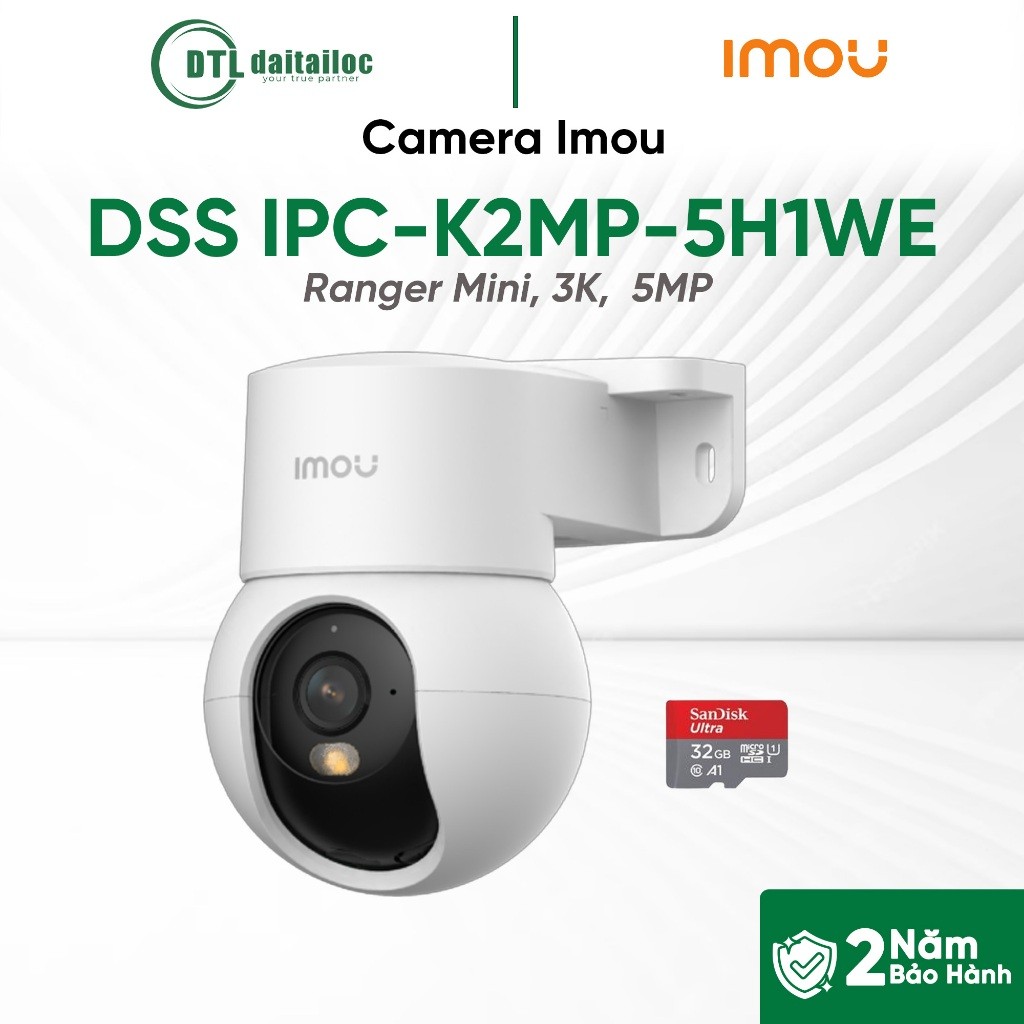 Camera Imou Ranger Mini IPC-K2MP-5H1WE (3K / 5MP) | Chính Hãng | Bảo Hành 24 Tháng