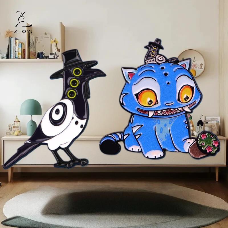 Ztoyl Happy Blue Tiger Men Pin Fany Hunter Team Trâm Cài Người Phụ Nữ Nam Bapa Phụ Kiện Túi Huy Hiệu