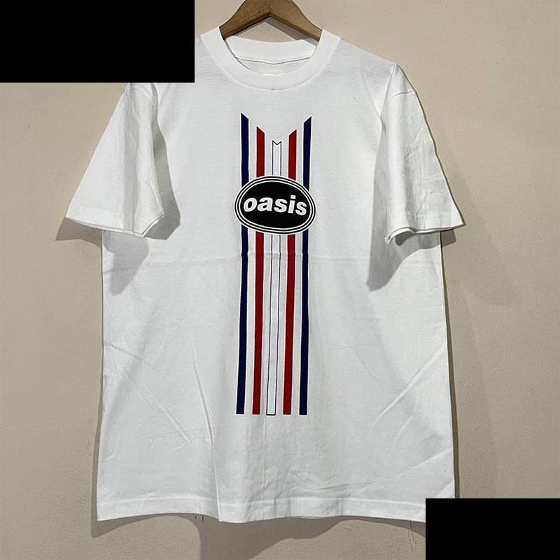 Mùa hè thoáng khí Oasis Band Oasis Street Wear Áo thun ngắn tay in hình Rock 6658