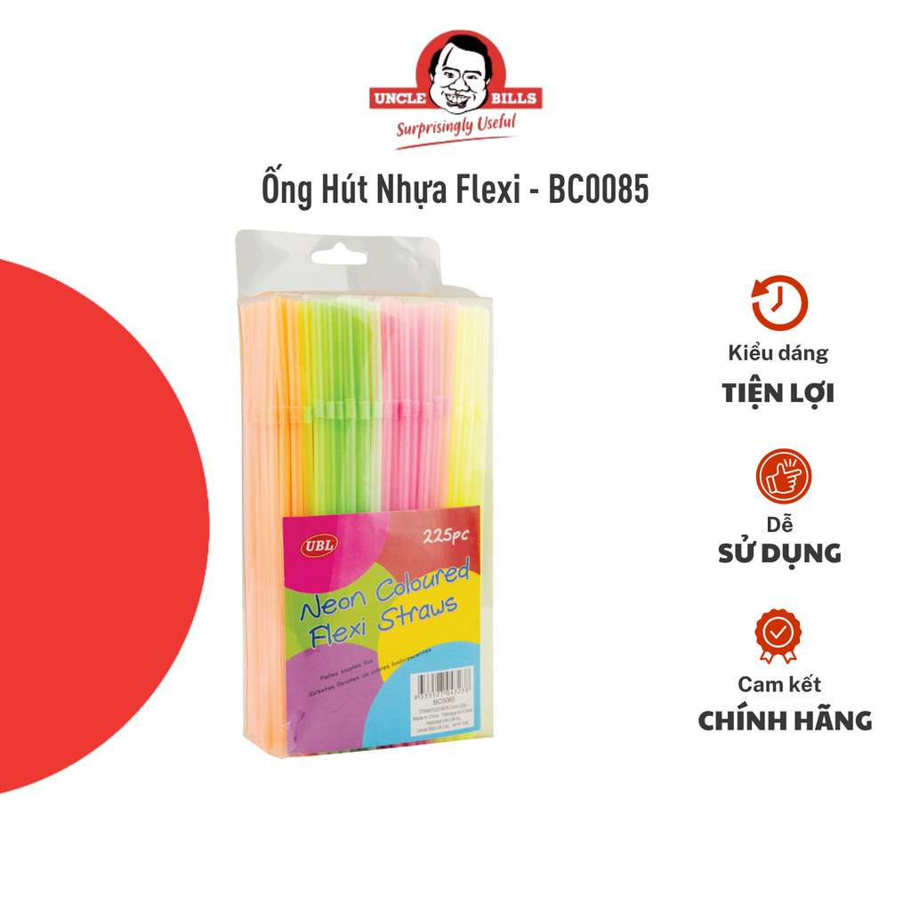 Ống Hút Nhựa Flexi UNCLE BILLS Nhiều Màu An Toàn Tiện Lợi Dễ Sử Dụng - BC0085