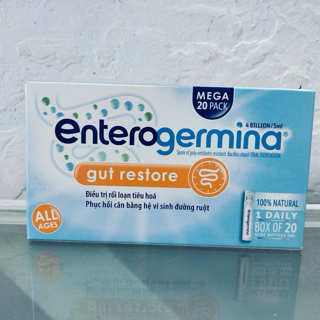 Men vi sinh Enterogermina PHÁP 4 tỷ lợi khuẩn Gut Defense tăng cường tiêu hóa bảo vệ đường ruột Hộp 