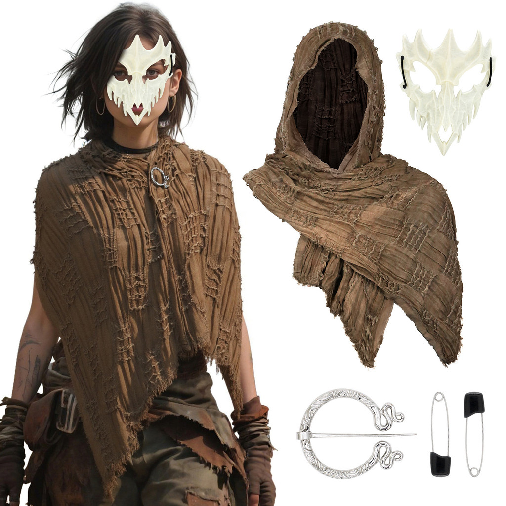 Halloween Hai Chiều Anime Prom Mặt nạ Beggar Khăn choàng cosplay Trang Phục Đạo Cụ FGO0