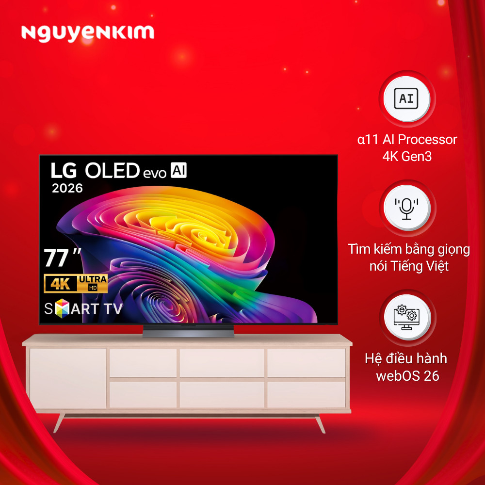 Smart Tivi OLED AI LG 4K 77 inch OLED77C6PSA