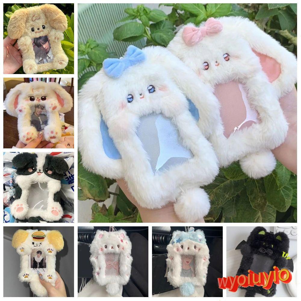 WYOIUYIO Photocard, Hộp đựng thẻ ảnh thỏ / chó / mèo đa chức năng, Thỏ tai lớn chất lượng cao / Thẻ 