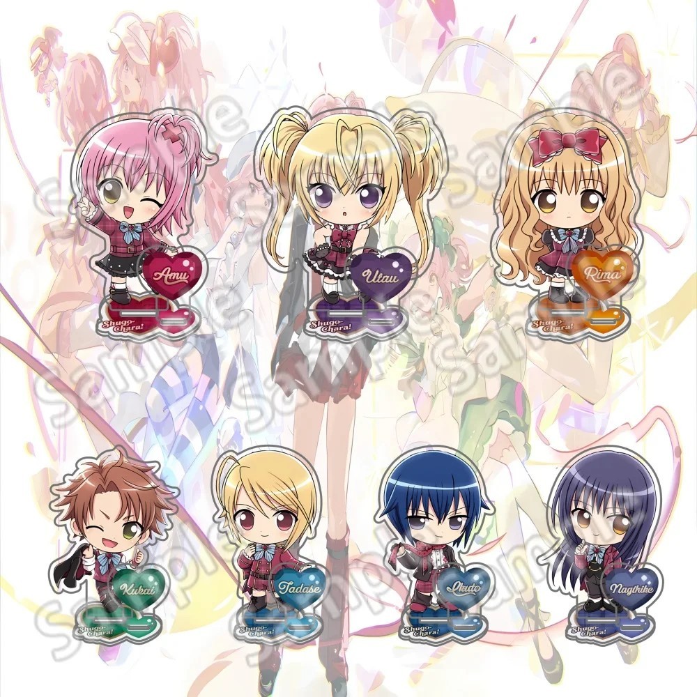Standee Anime Shugo Chara Mô hình Mica Móc khóa trang trí nhân vật Amu Hinamori Ikuto Rima Mashiro q