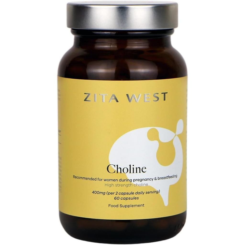 Viền Zita West Choline - 400mg Choline Bitartrate dùng cho bà bầu & sau sinh, 60 Viên (Lớp 1 tháng)