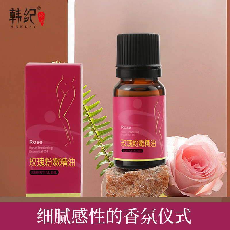 Hot Sale#HANKEY Rose Powder Essential Oil10ml Moisturizing Back Scraping Female Rose Massage Essenti