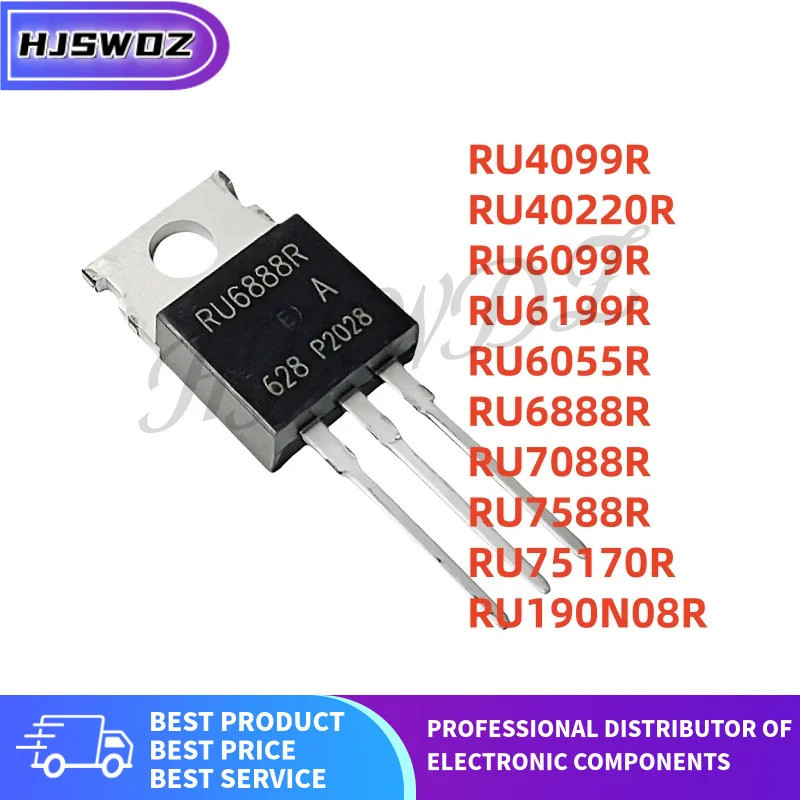 10 Chiếc RU6099R RU6199R RU190N08R RU6888R RU7088R RU6055R RU4099R RU40220R RU7588R RU75170R TO-220 