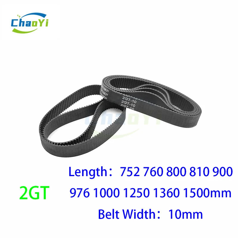 2GT Vòng Đóng Cao Su Thời Gian Dây Chiều Dài Sân 752 760 800 810 900 976 1000 1250 1360 1500mm Chiều
