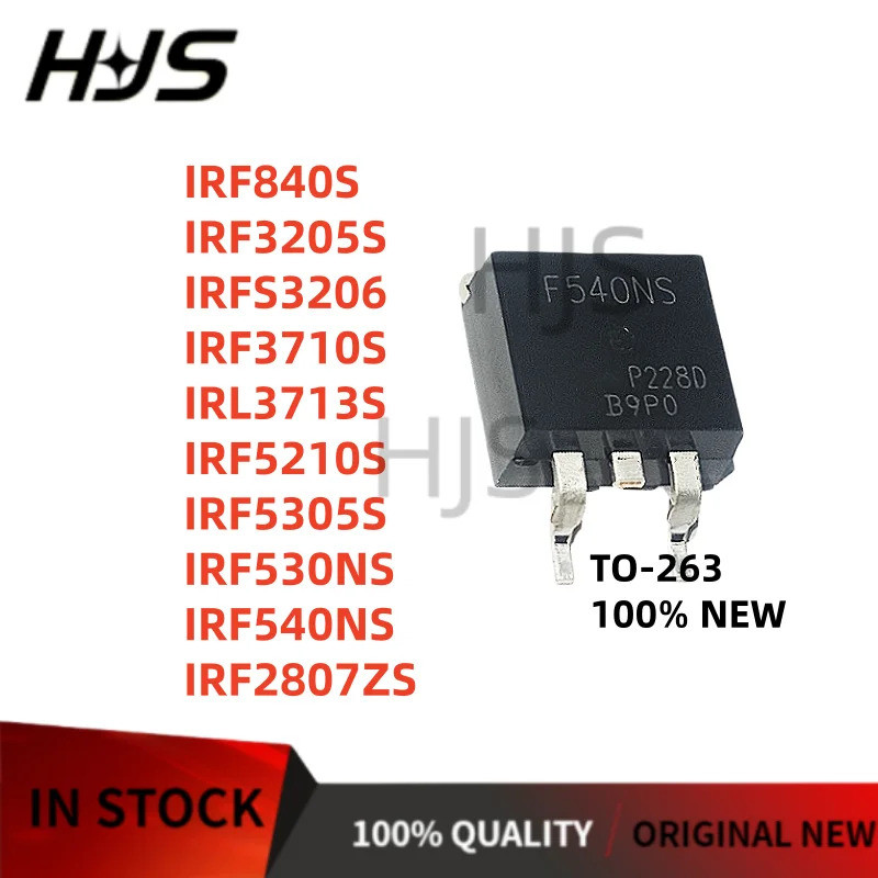 10 Cái TO-263 IRF5305S IRF5210S IRF3205S IRL3713S IRFS3206 IRF2807ZS IRF540NS IRF530NS IRF840S IRF37
