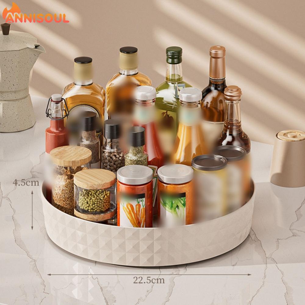 [NISO]Rotating Spice Rack 360-degree Rotation Space-saving Design Smooth Swivel